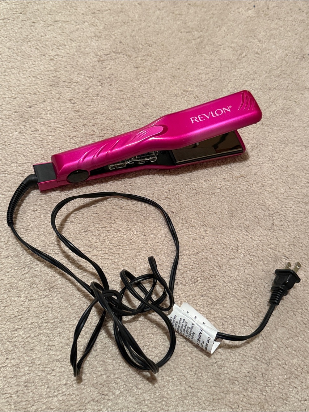 Revlon Metallic Pink Travel Mini Flat Iron Hair Straightener